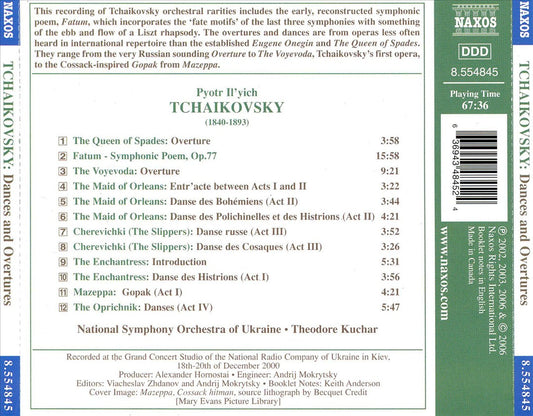 Tchaikovsky: Dances and Overtures cover art