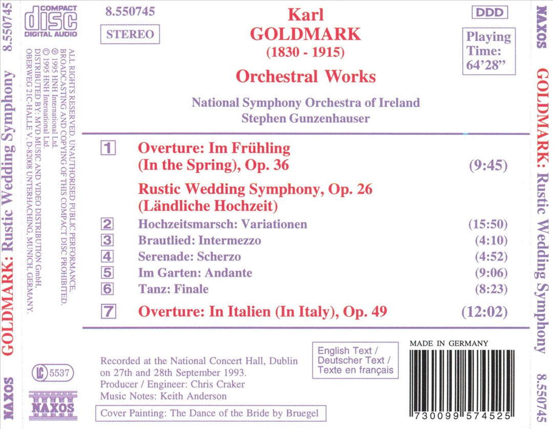 Goldmark: Rustic Wedding Symphony cover art