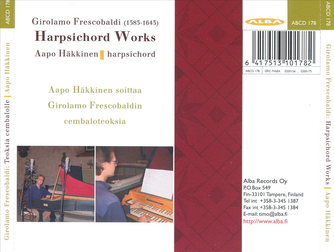 Girolamo Frescobaldi: Harpsichord Works cover art