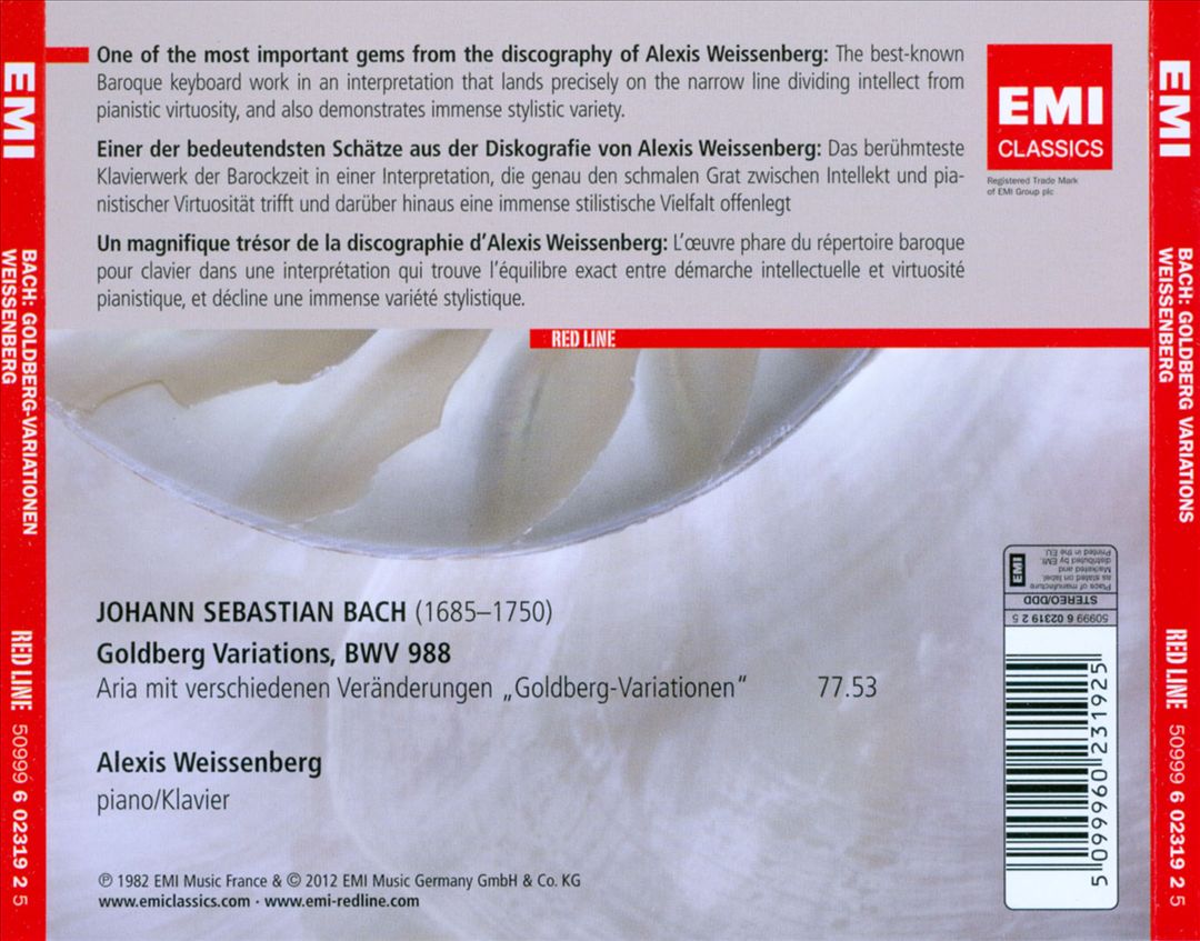 Bach: Goldberg Variations cover art