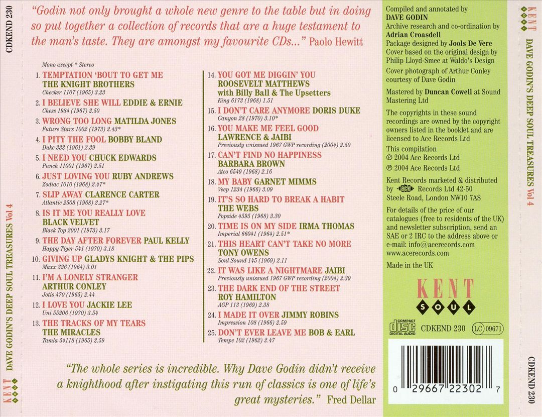 Dave Godin's Deep Soul Treasures: Taken from Our Vaults, Vol. 4 cover art