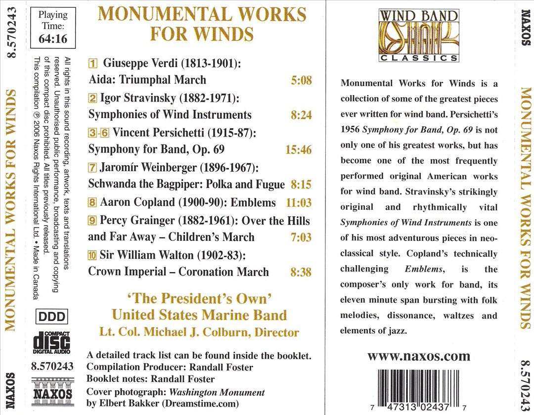 Monumental Works for Winds cover art