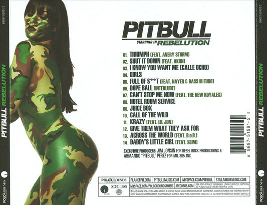 Pitbull Starring in Rebelution cover art