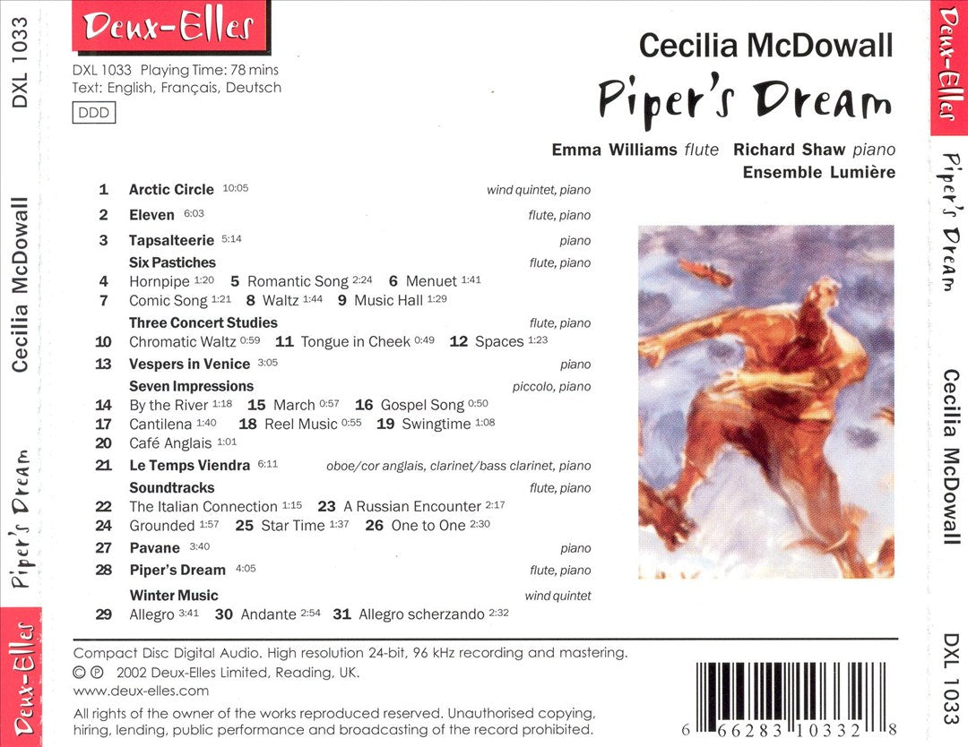 Cecilia McDowall: Piper's Dream cover art