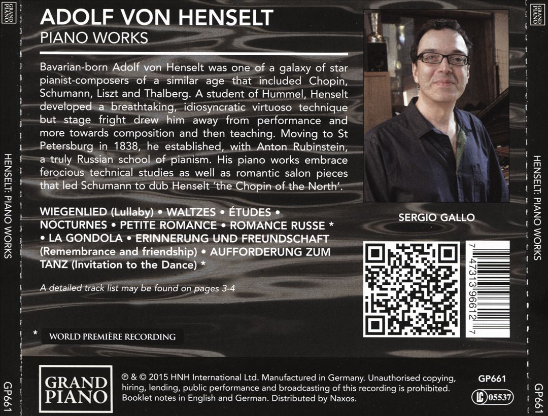 Henselt: Piano Works cover art