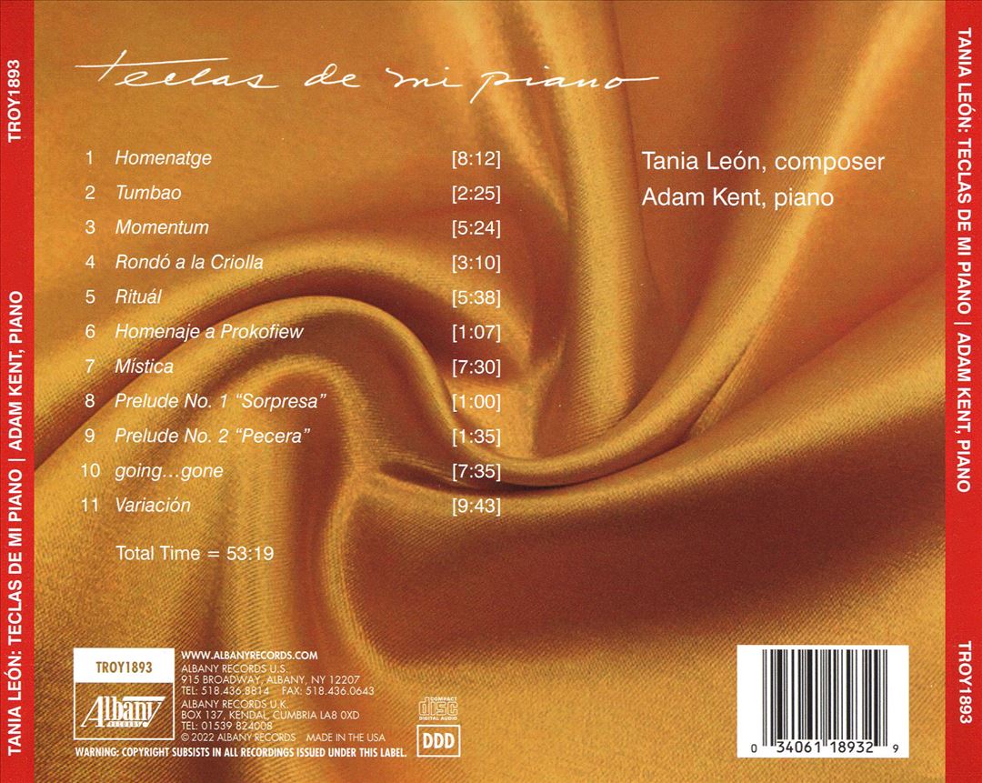 Tania León: Teclas de mi piano cover art