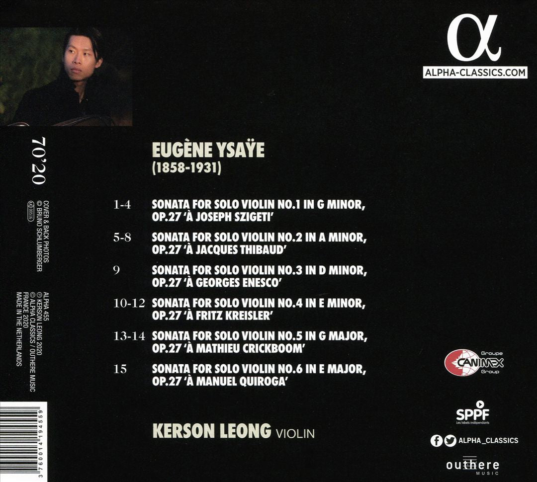 Ysaÿe: Six Sonatas for Solo Violin cover art