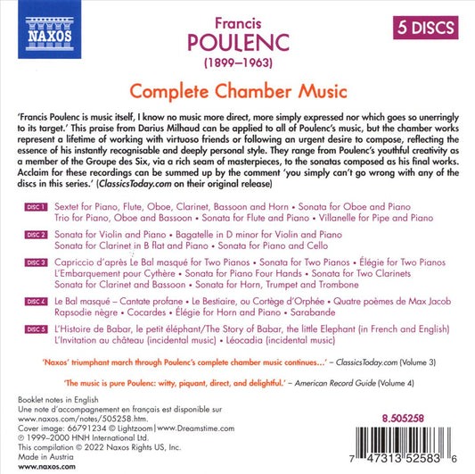 Poulenc: Complete Chamber Music cover art