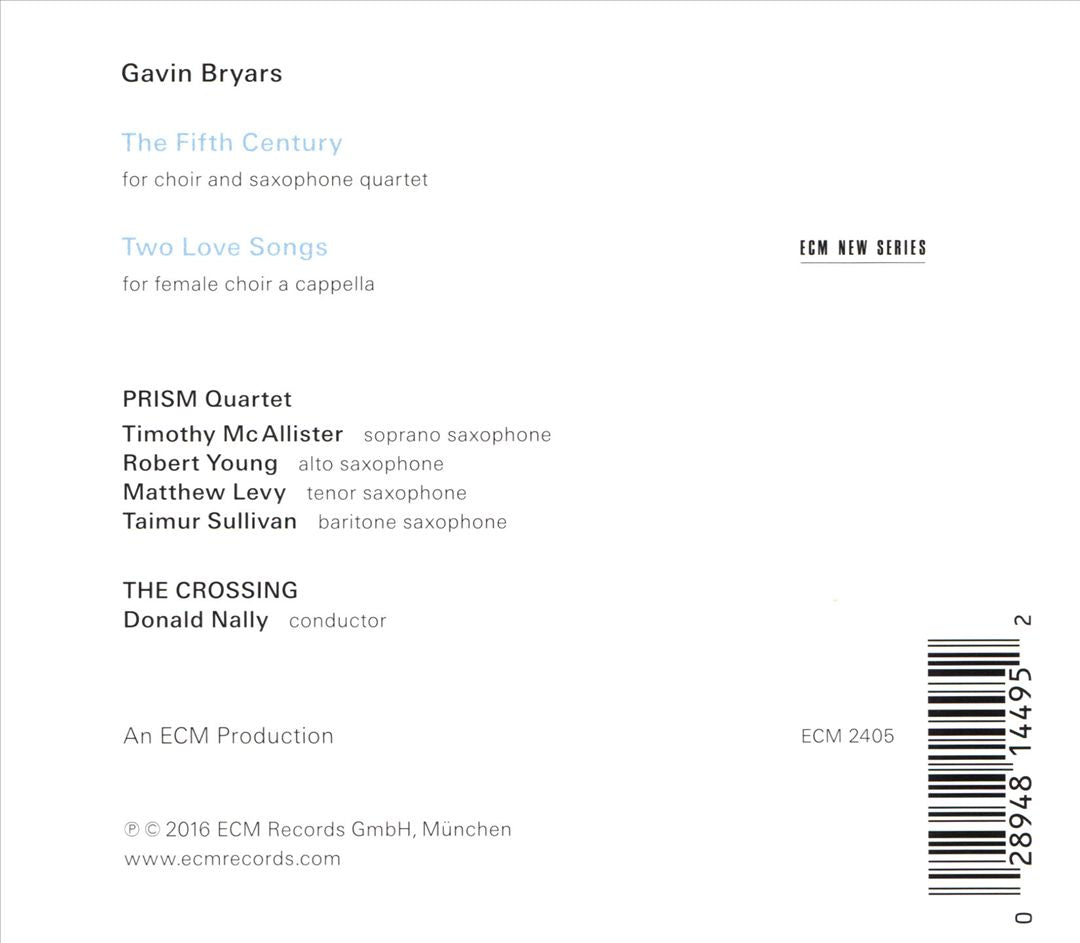 Gavin Bryars: The Fifth Century cover art