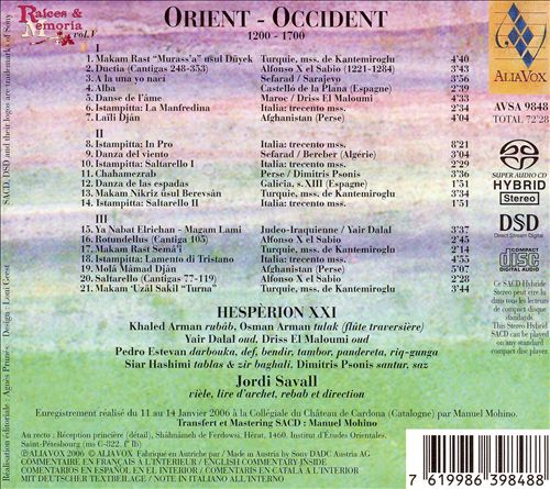 Orient-Occident, 1220-1770 cover art