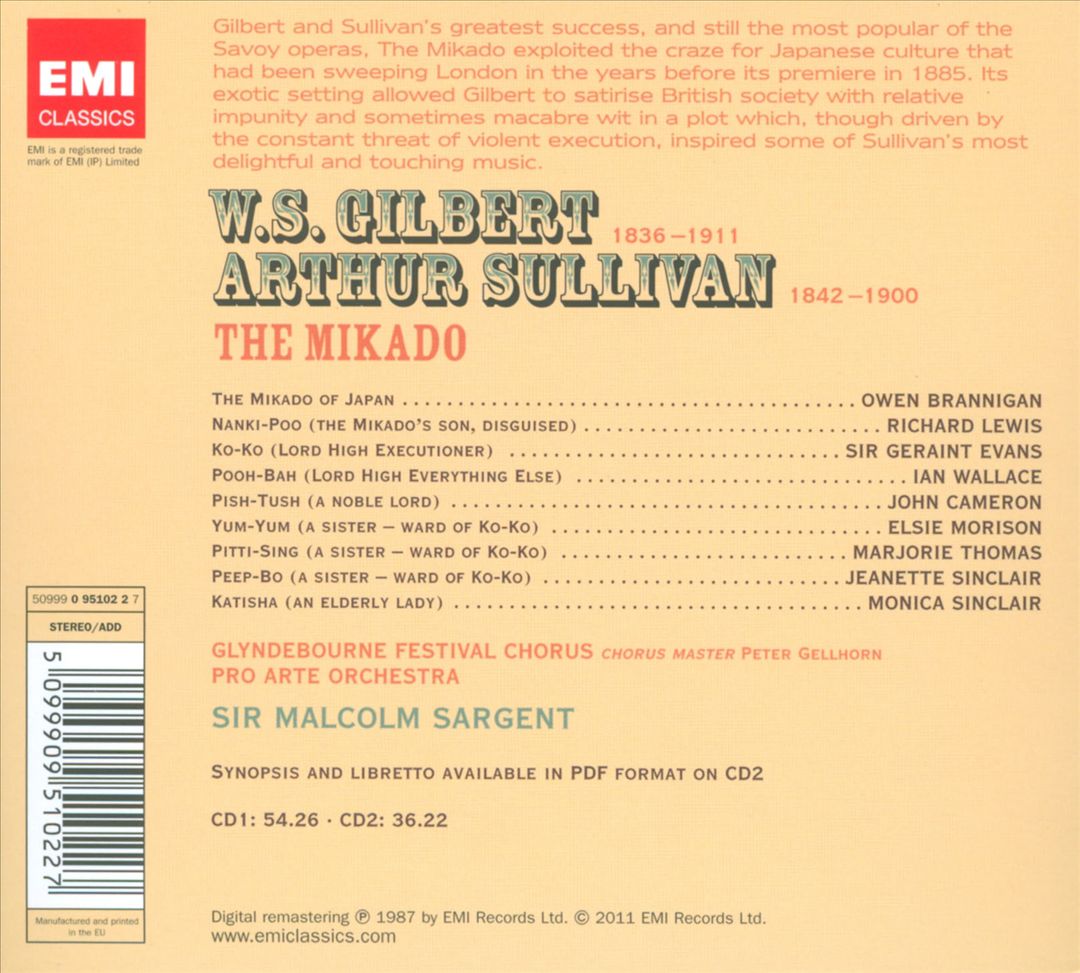 Gilbert & Sullivan: The Mikado cover art