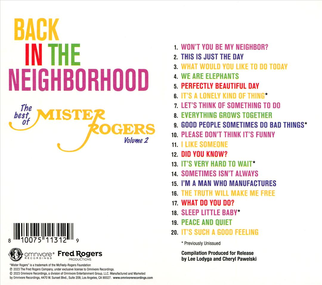 Back in the Neighborhood: The Best of Mister Rogers, Vol. 2 cover art