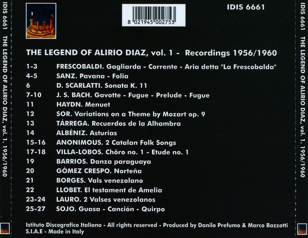 Legend of Alirio Diaz, Vol. 1 cover art