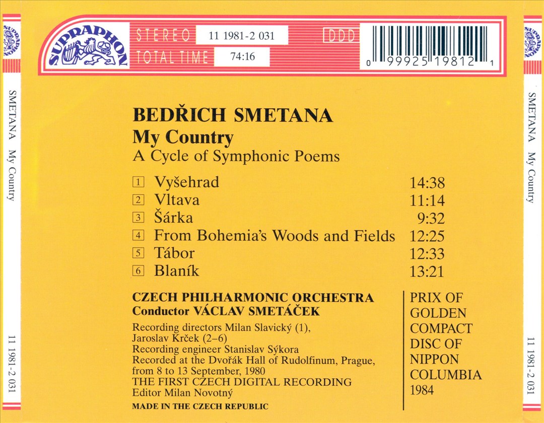 Smetana: My Country cover art