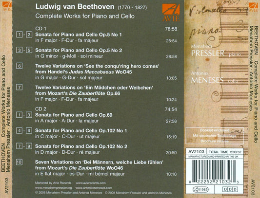 Beethoven: Complete Works for Piano & Cello cover art
