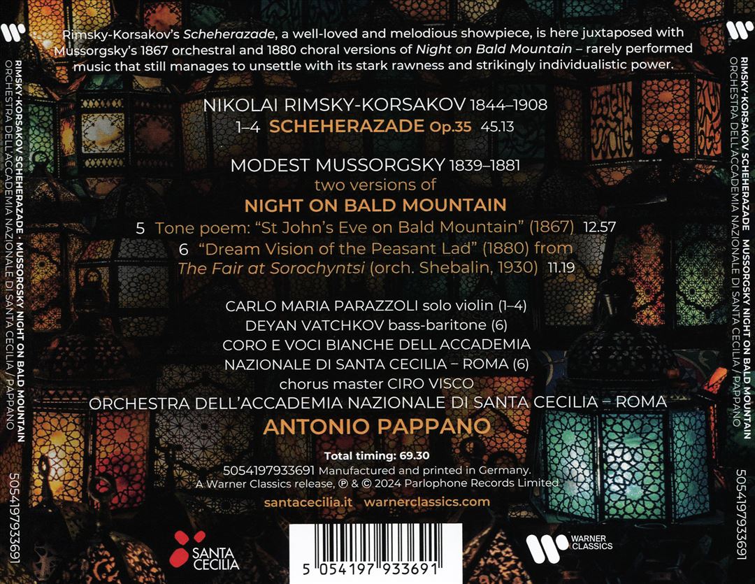 Rimsky-Korsakov: Scheherazade; Mussorgsky: Night on Bald Mountain - Original versions of 1867 & 1880) cover art