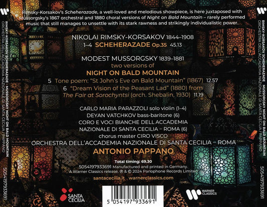 Rimsky-Korsakov: Scheherazade; Mussorgsky: Night on Bald Mountain - Original versions of 1867 & 1880) cover art