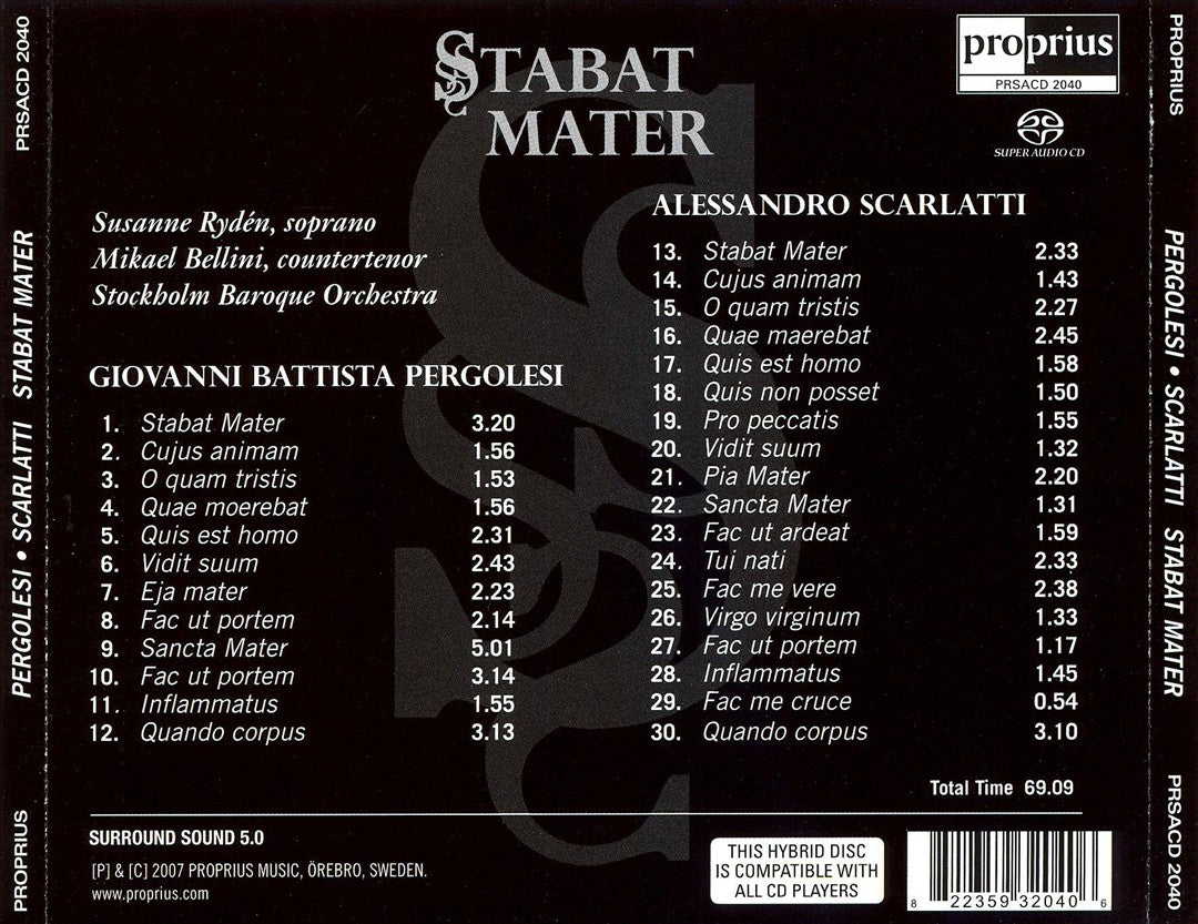 Pergolesi: Stabat Mater; Scarlatti: Stabat Mater  cover art