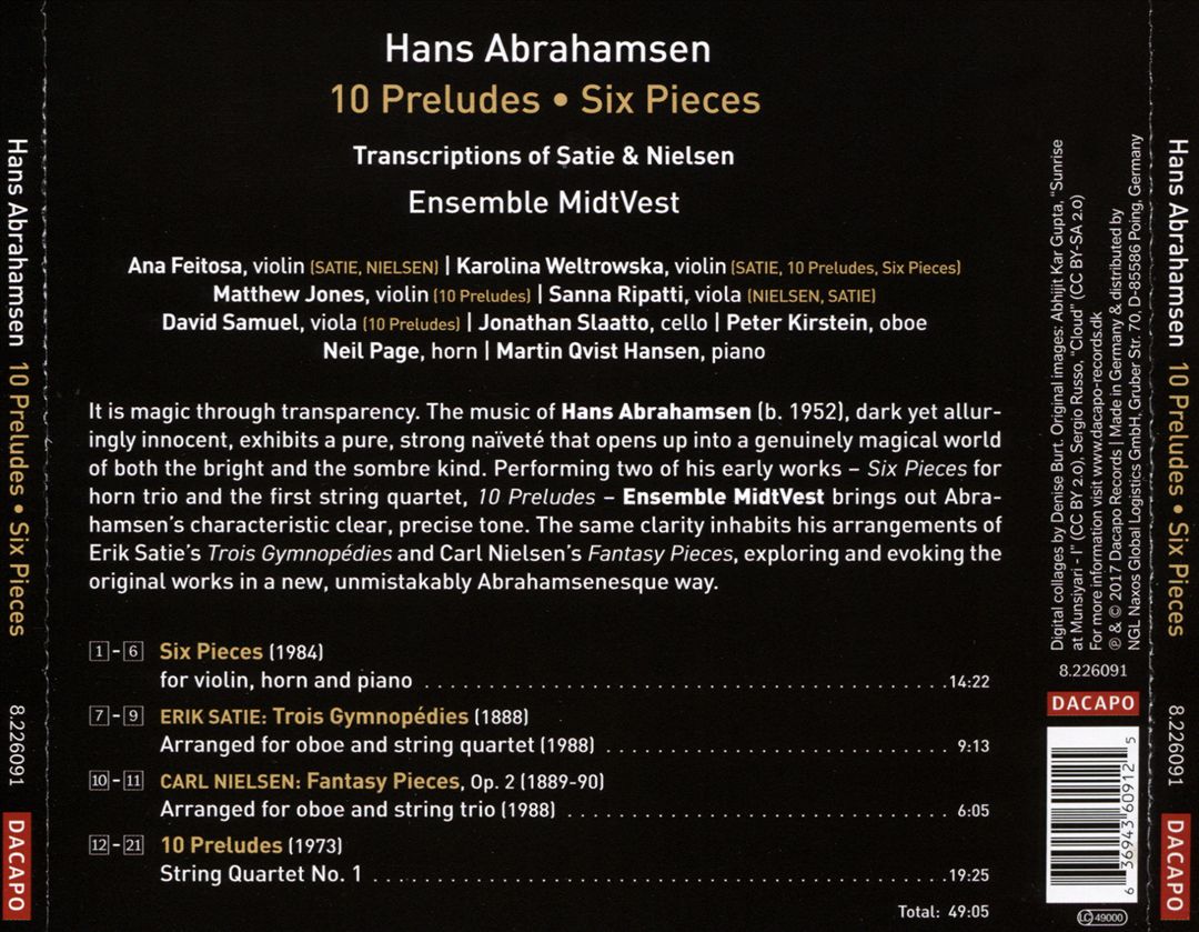 HANSABRAHAMSEN10PRELUDESSIXPIECES cover art