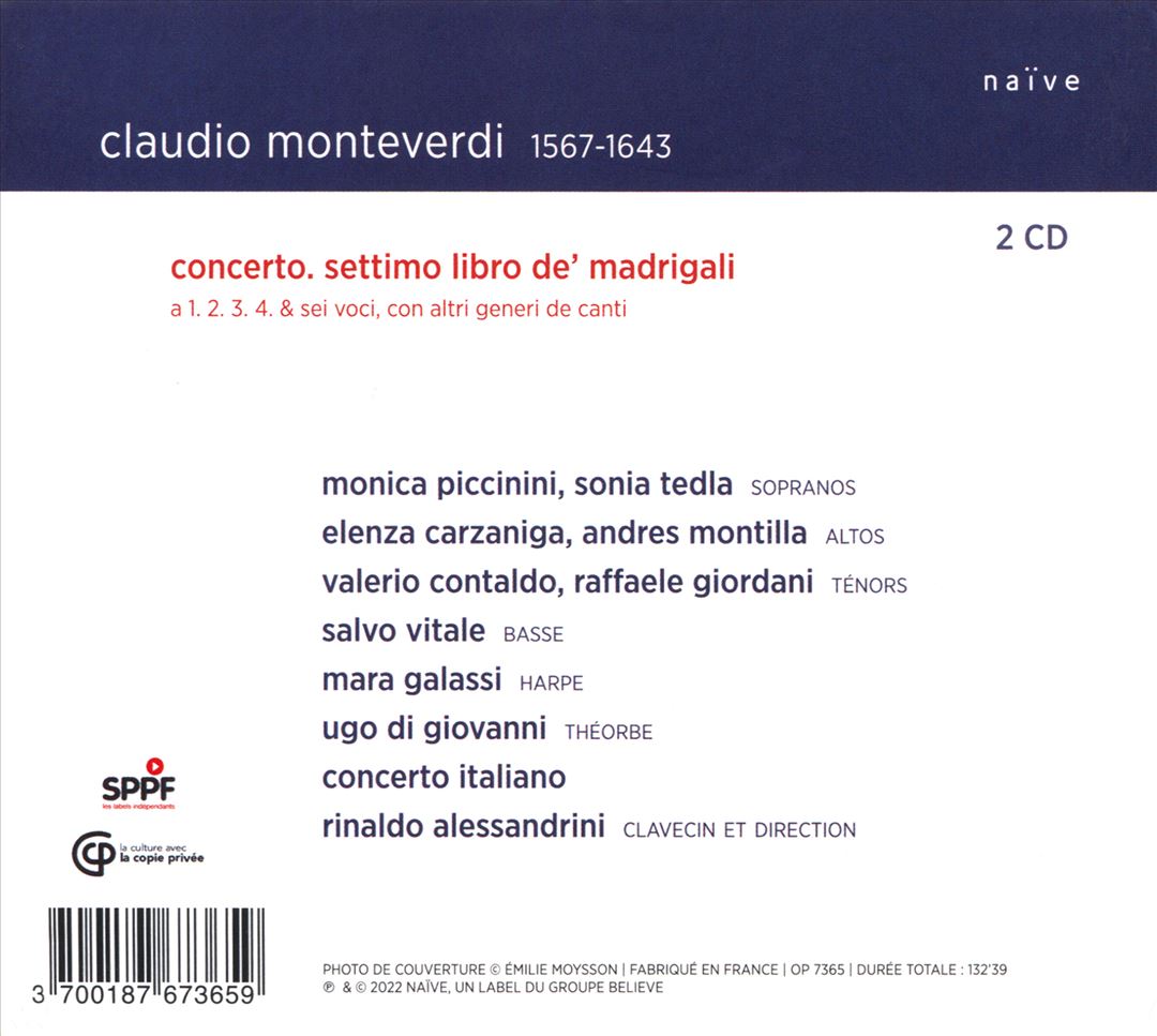 Monteverdi: Concerto; Settimo Libro de' Madrigali cover art
