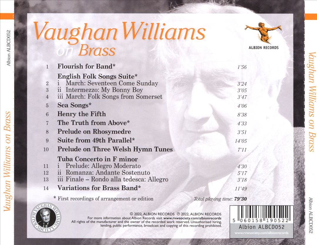 Vaughan Williams on Brass cover art