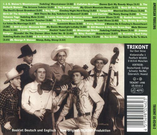 American Yodeling, 1911-1946 cover art