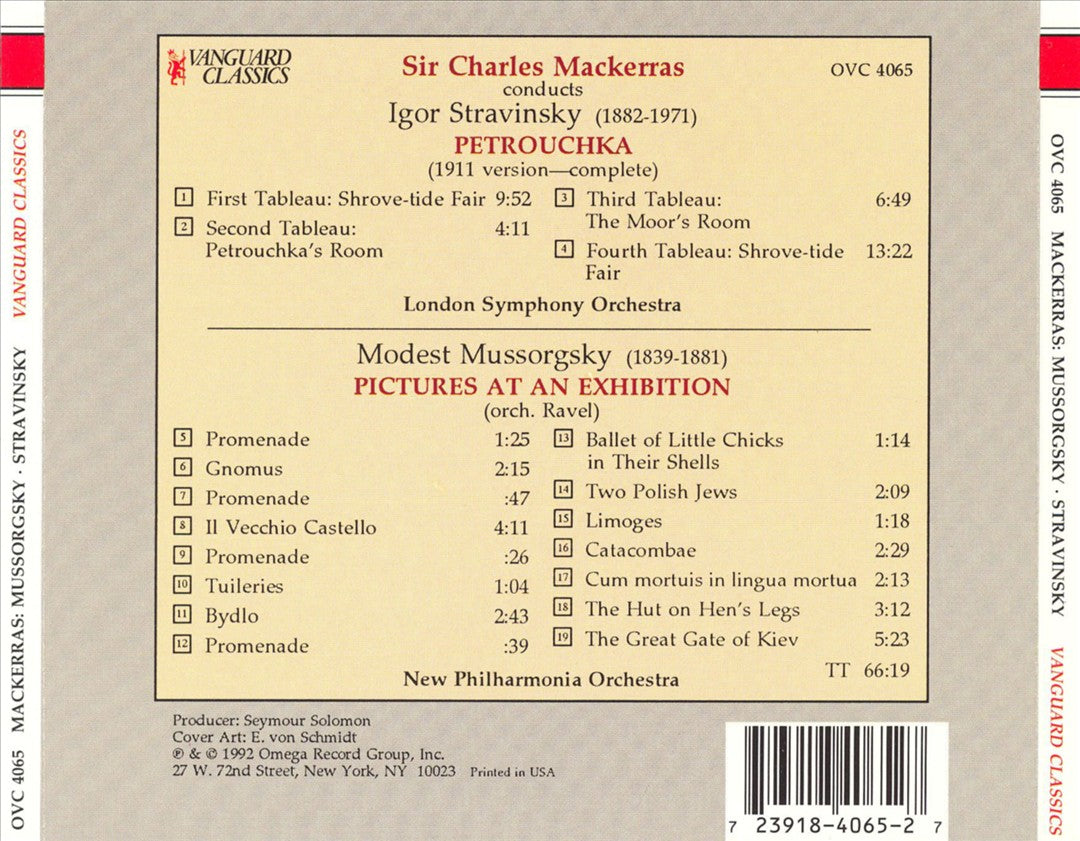Mussorgsky: Pictures at an Exhibition; Stravinsky: Petroucka cover art