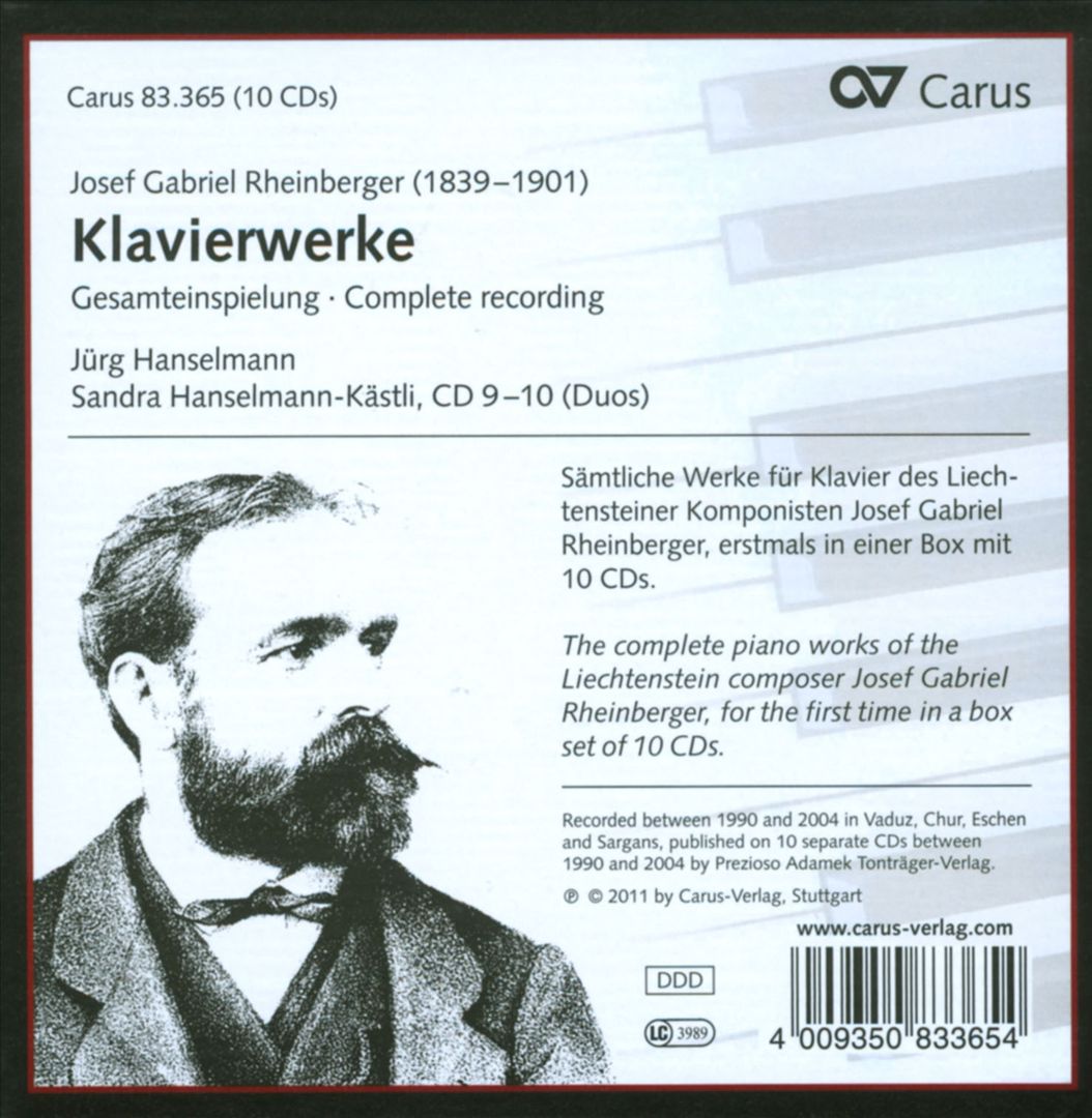 Josef Gabriel Rheinberger: Klavierwerke cover art