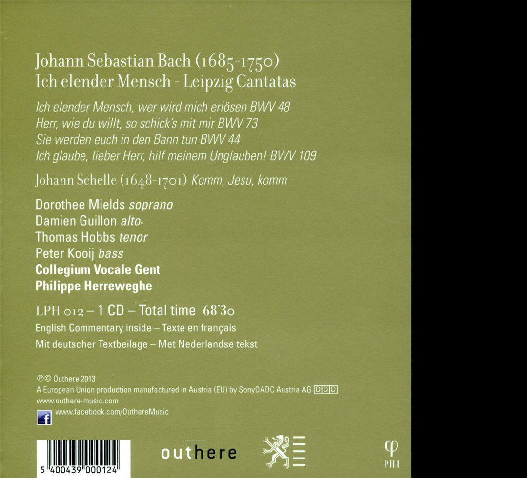 Bach: Ich elender Mensch - Leipzig Cantatas cover art