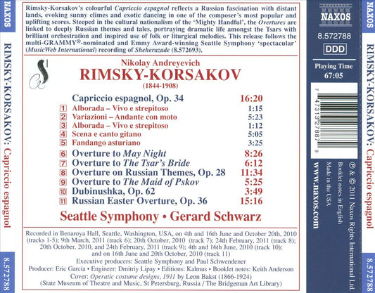 Rimsky-Korsakov: Capriccio espagnol cover art