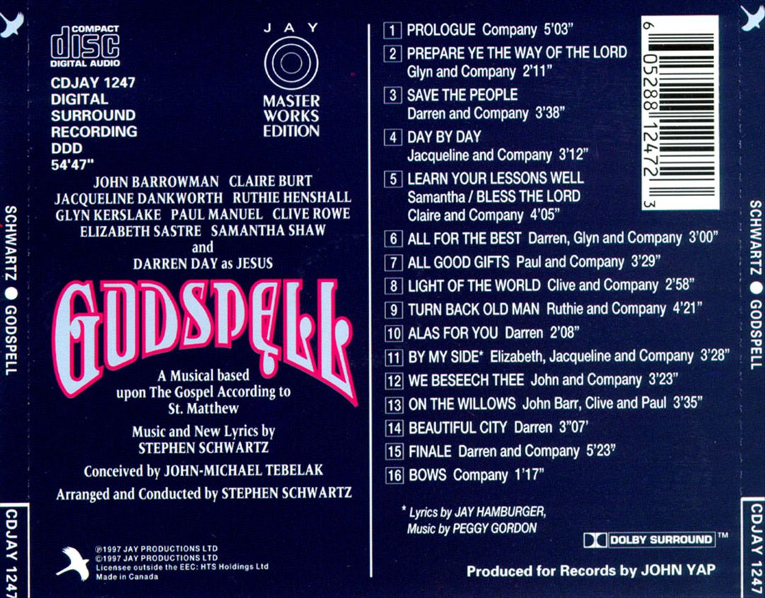 Godspell [1993 Studio Cast] cover art