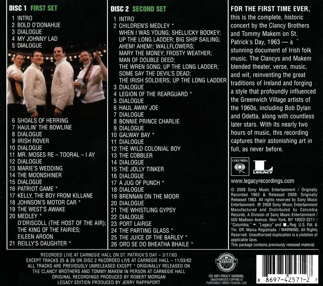 Clancy Brothers & Tommy Makem: In Person at Carnegie Hall [Legacy] cover art