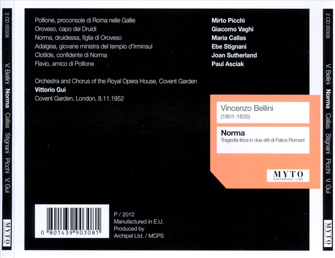 Vincenzo Bellini: Norma cover art