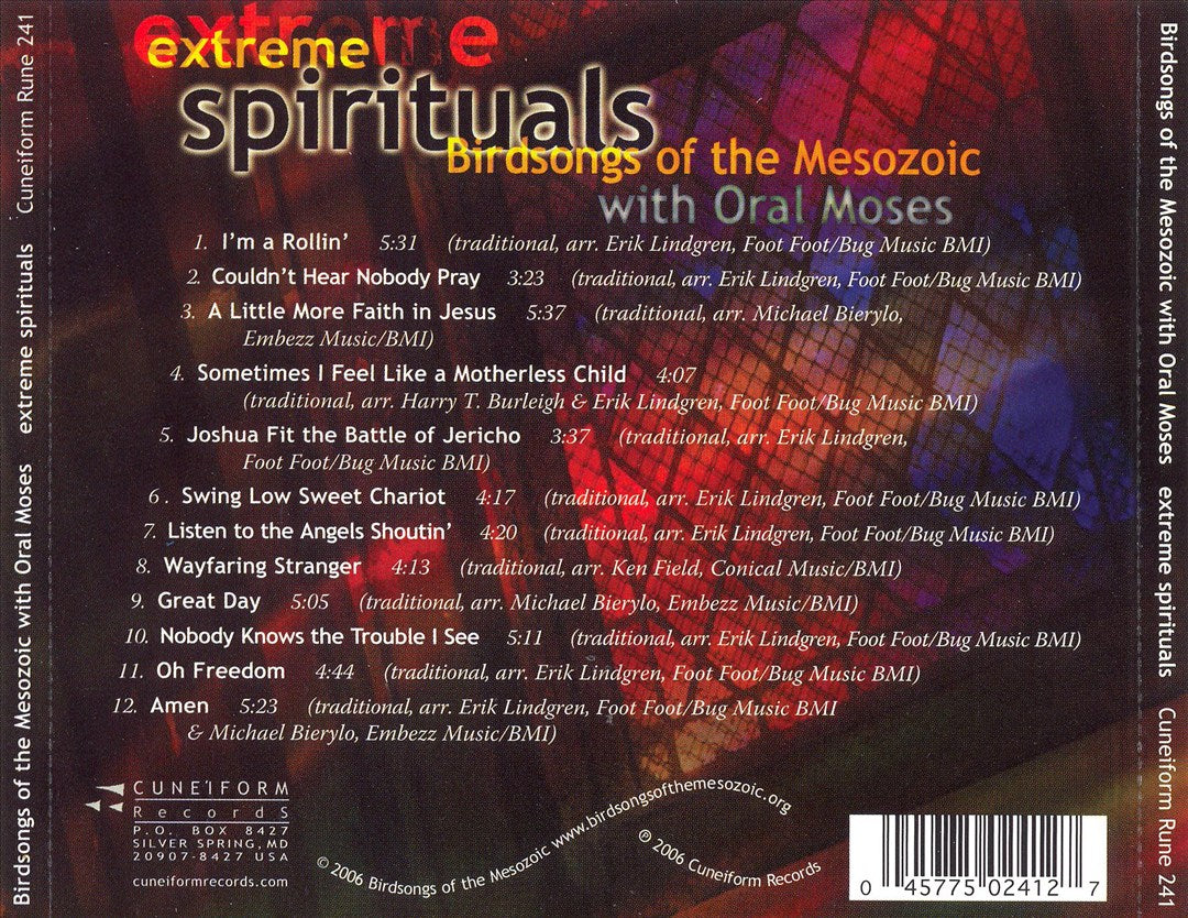 Extreme Spirituals: Birdsongs of the Mesozoic with Oral Moses cover art