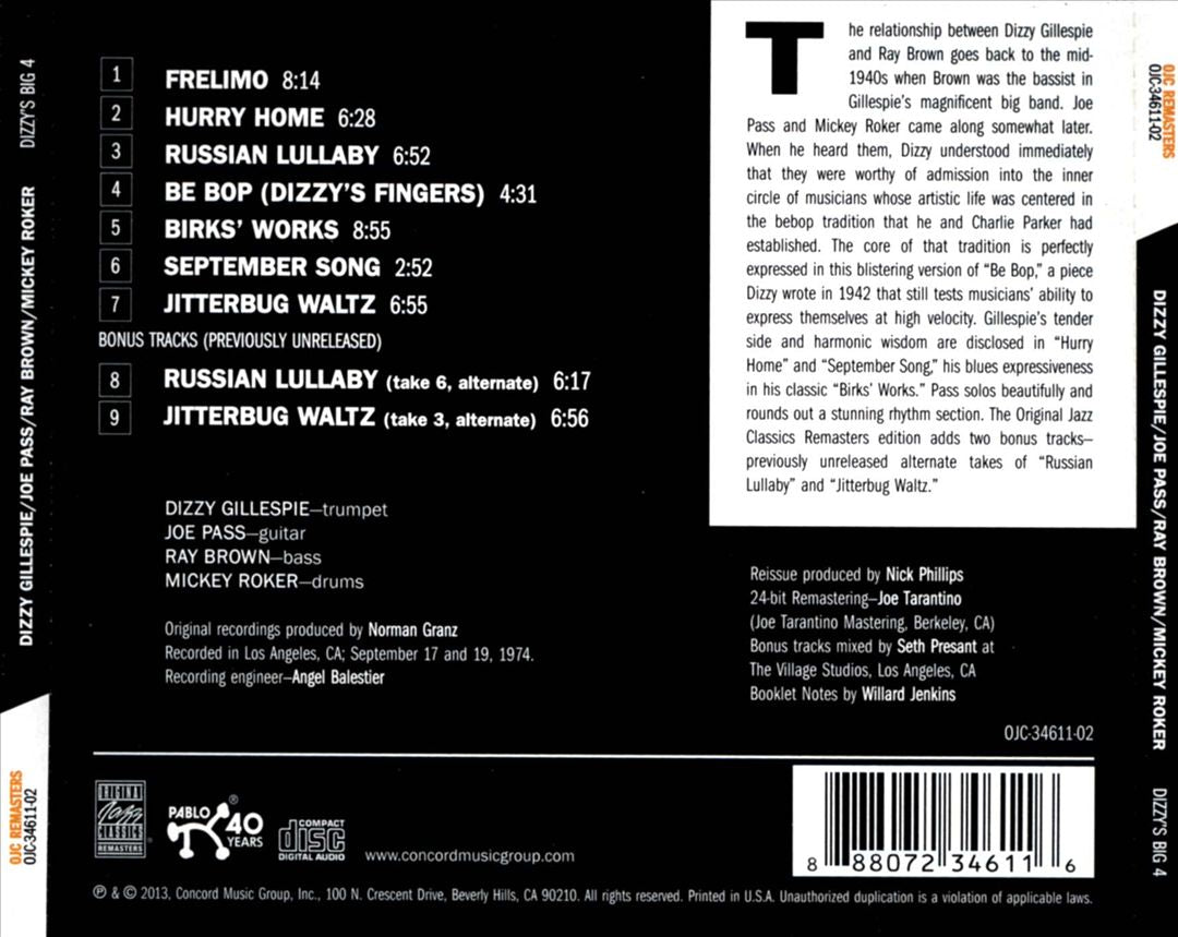 Dizzy's Big 4 cover art