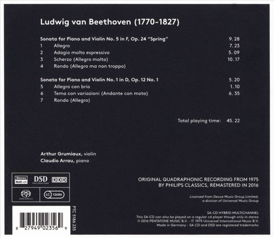 Ludwig van Beethoven: Sonatas for Piano & Violin cover art