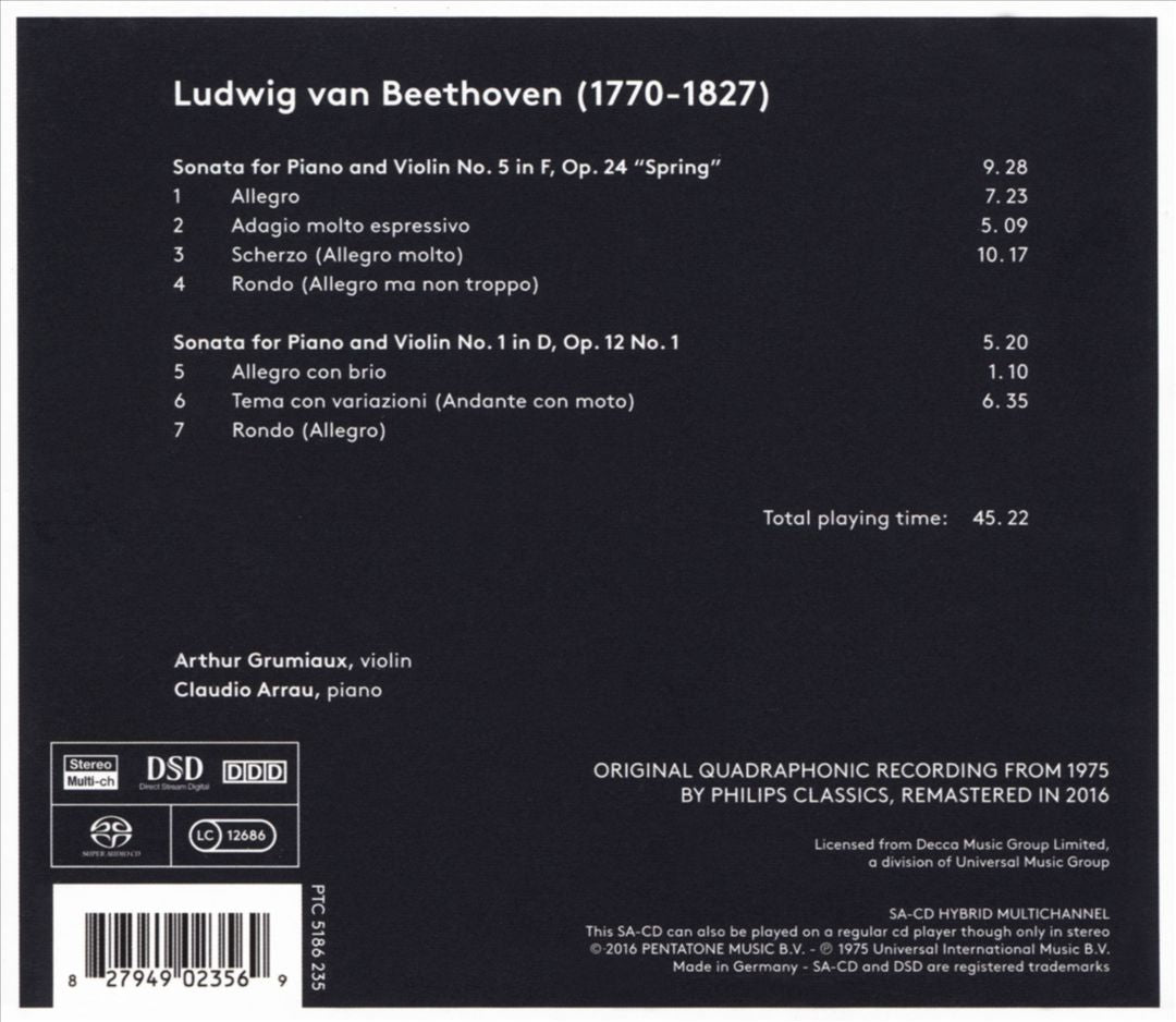 Ludwig van Beethoven: Sonatas for Piano & Violin cover art