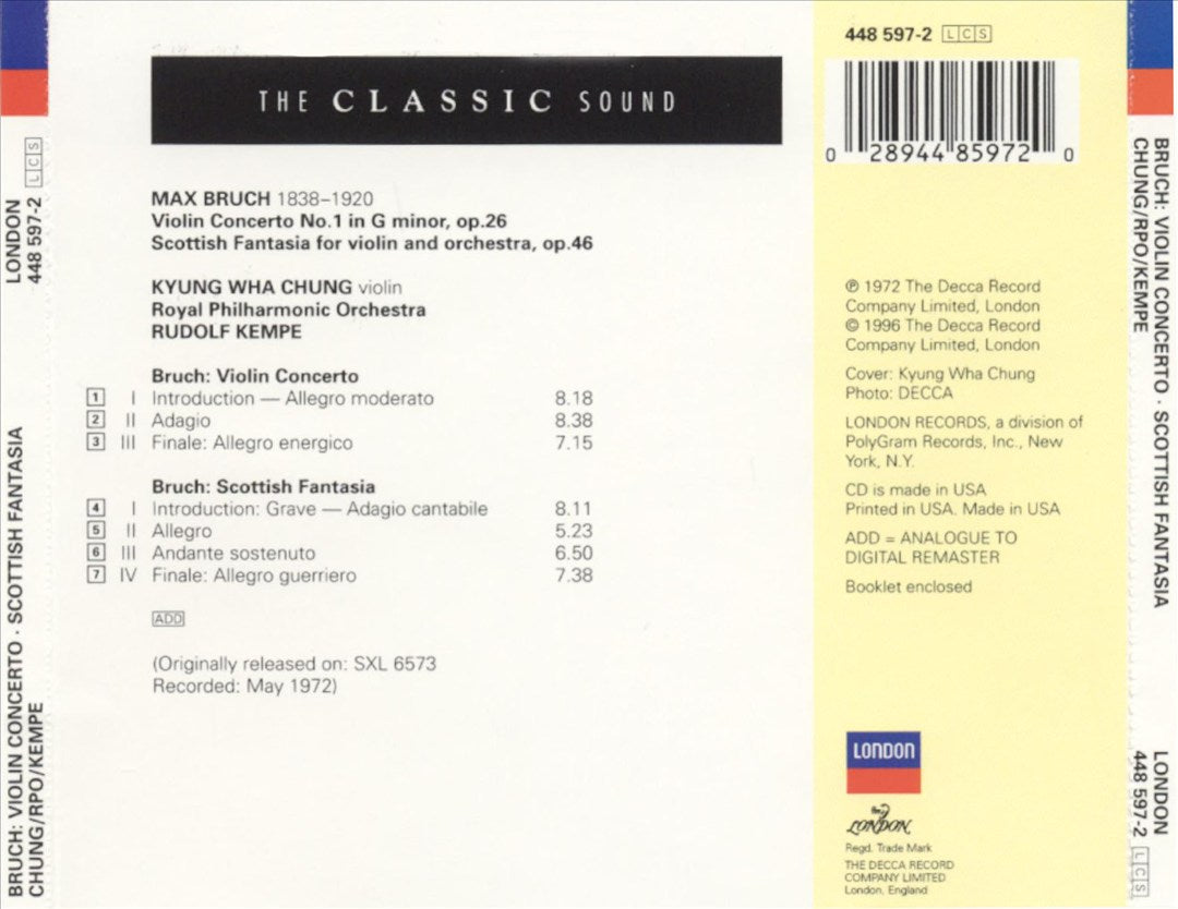 Bruch: Violin Concerto; Scottish Fantasia cover art