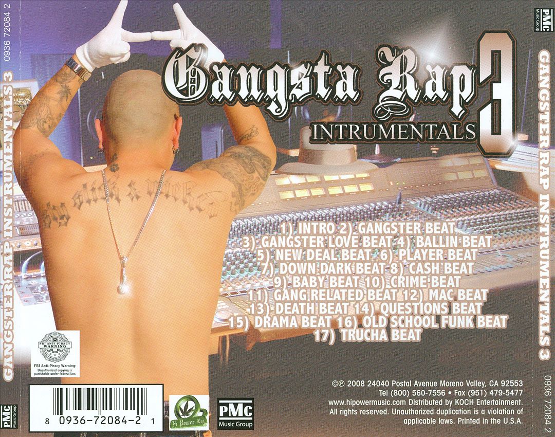 Gangsta Rap Instrumentals, Pt. 3 cover art