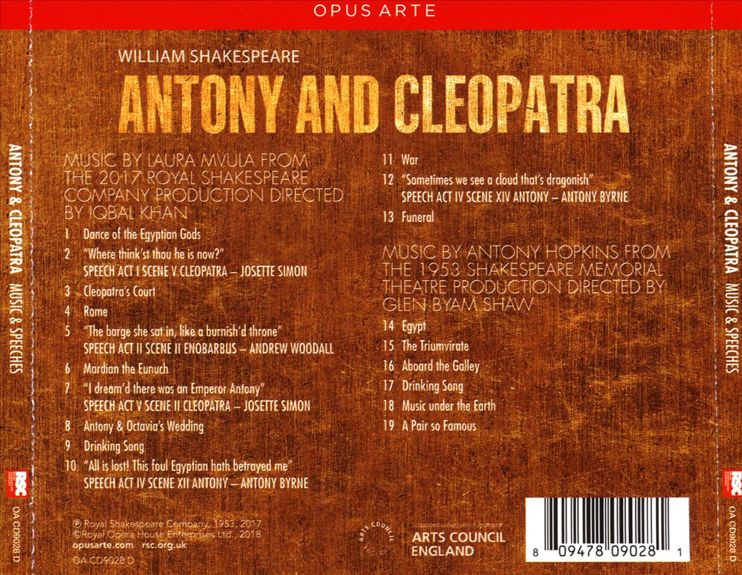 Antony & Cleopatra: Music & Speeches cover art