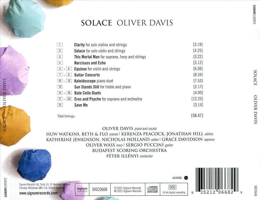 Oliver Davis: Solace cover art