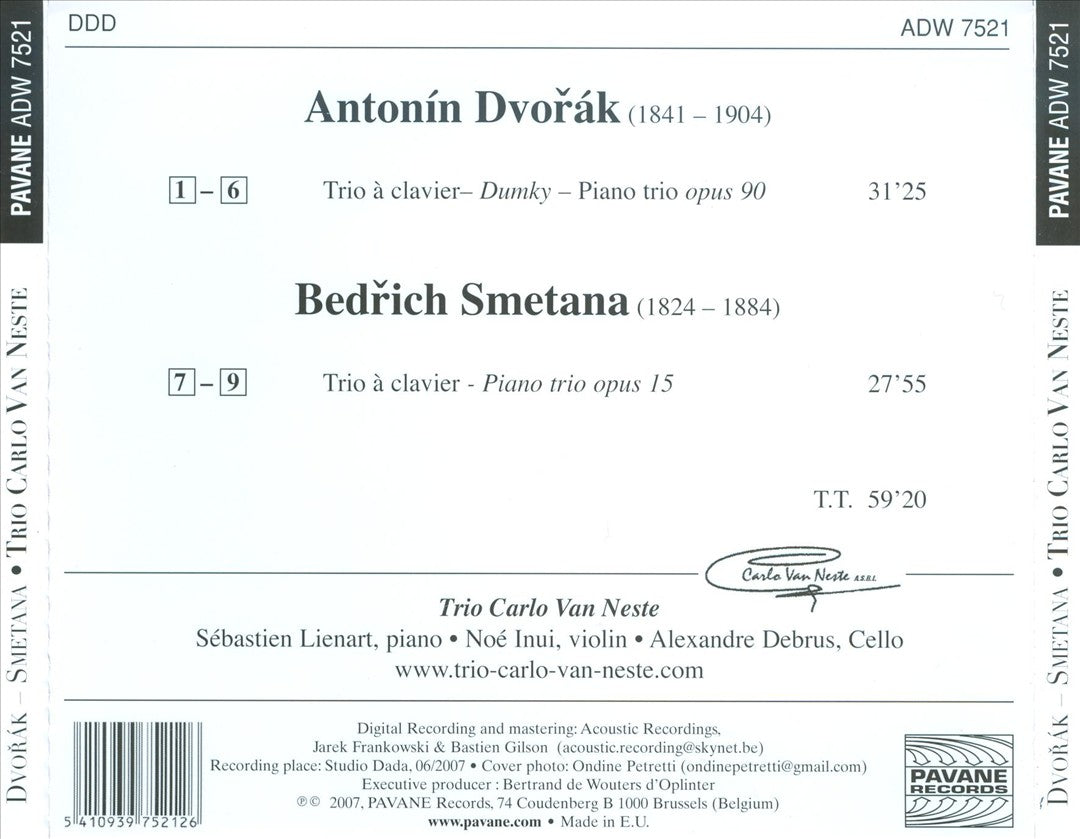 Dvorák: Dumky Trio, Op. 90; Smetana: Piano Trio, Op. 15 cover art
