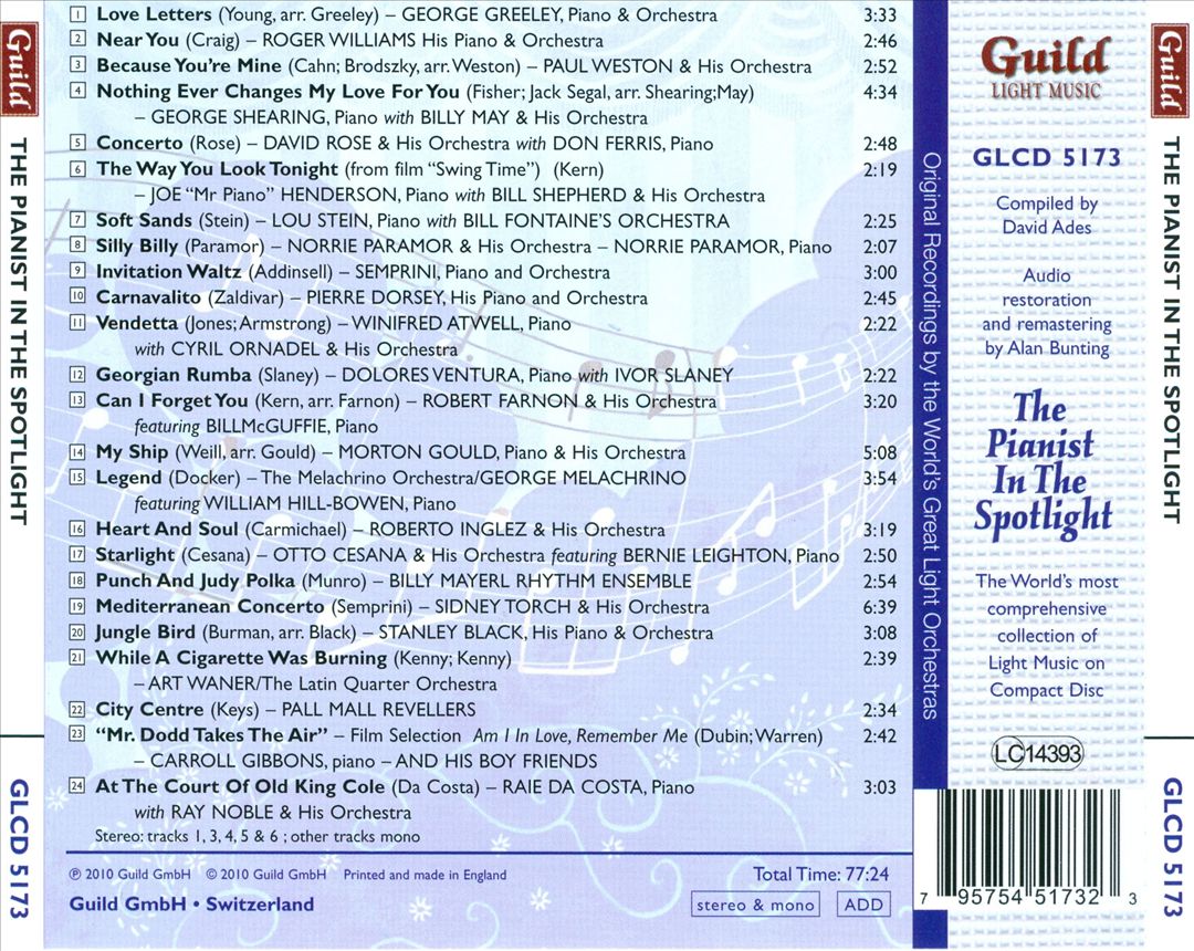 Golden Age of Light Music: The Pianist in the Spotlight cover art
