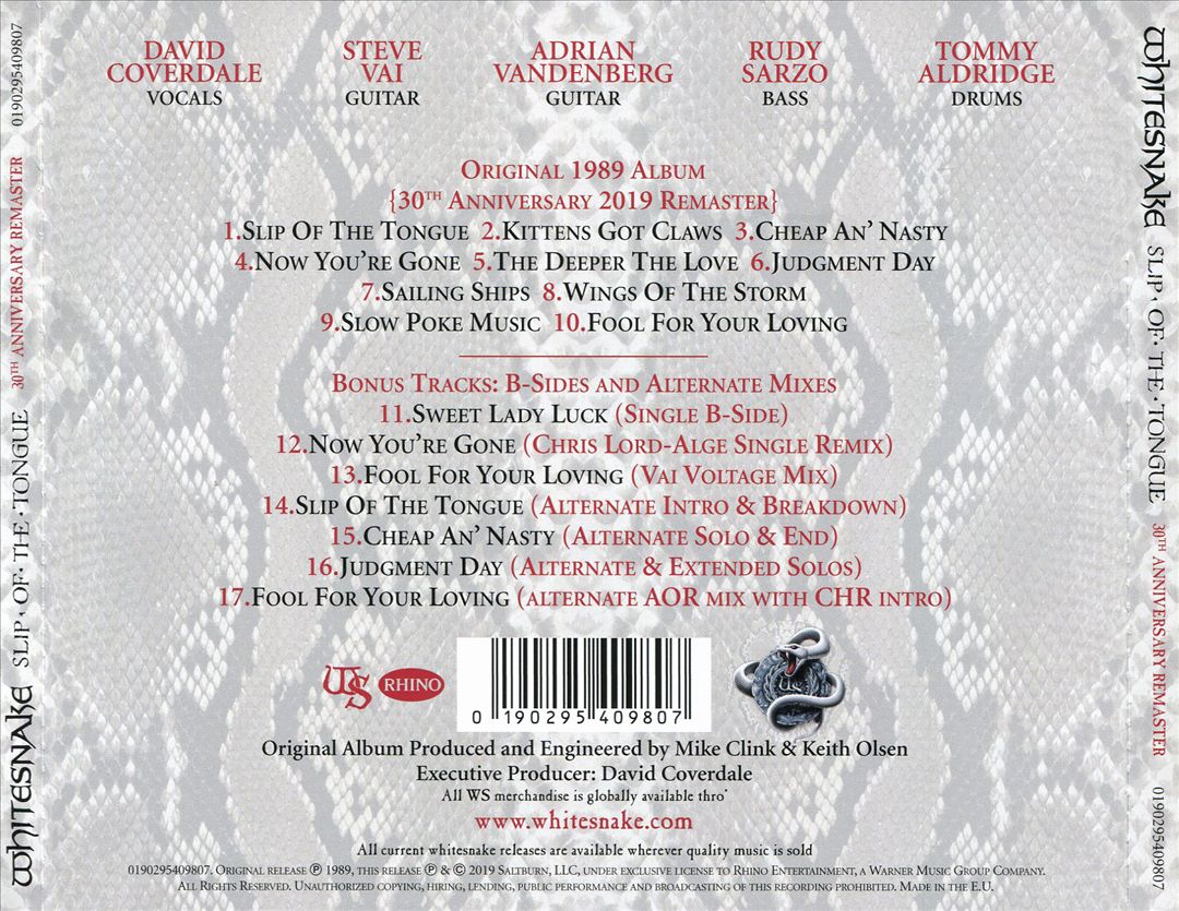 Slip of the Tongue [30th Anniversary Edition] cover art