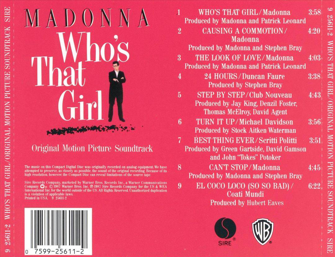Who's That Girl [Original Motion Picture Soundtrack] cover art
