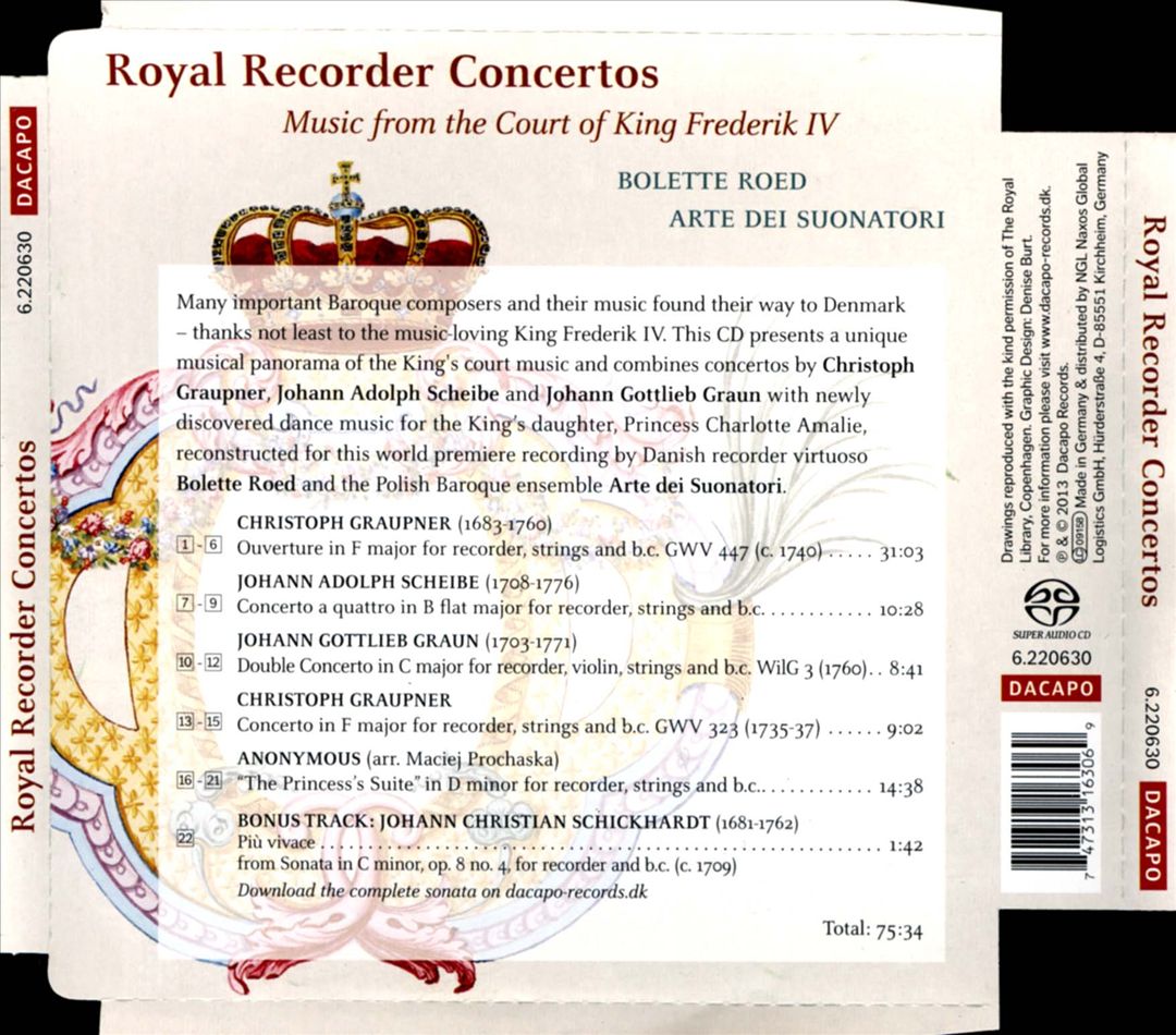 Royal Recorder Concertos: Music from the Court of King Frederik IV cover art