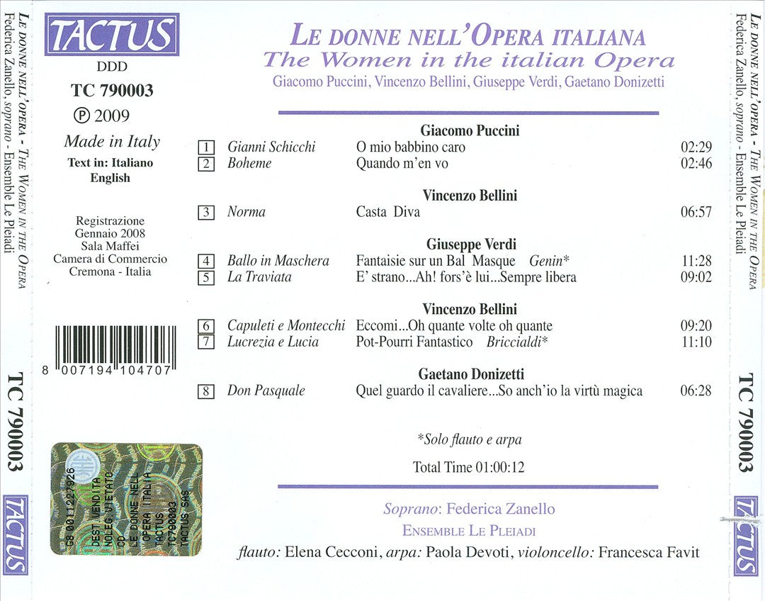 Donne Nell'Opera Italiana cover art