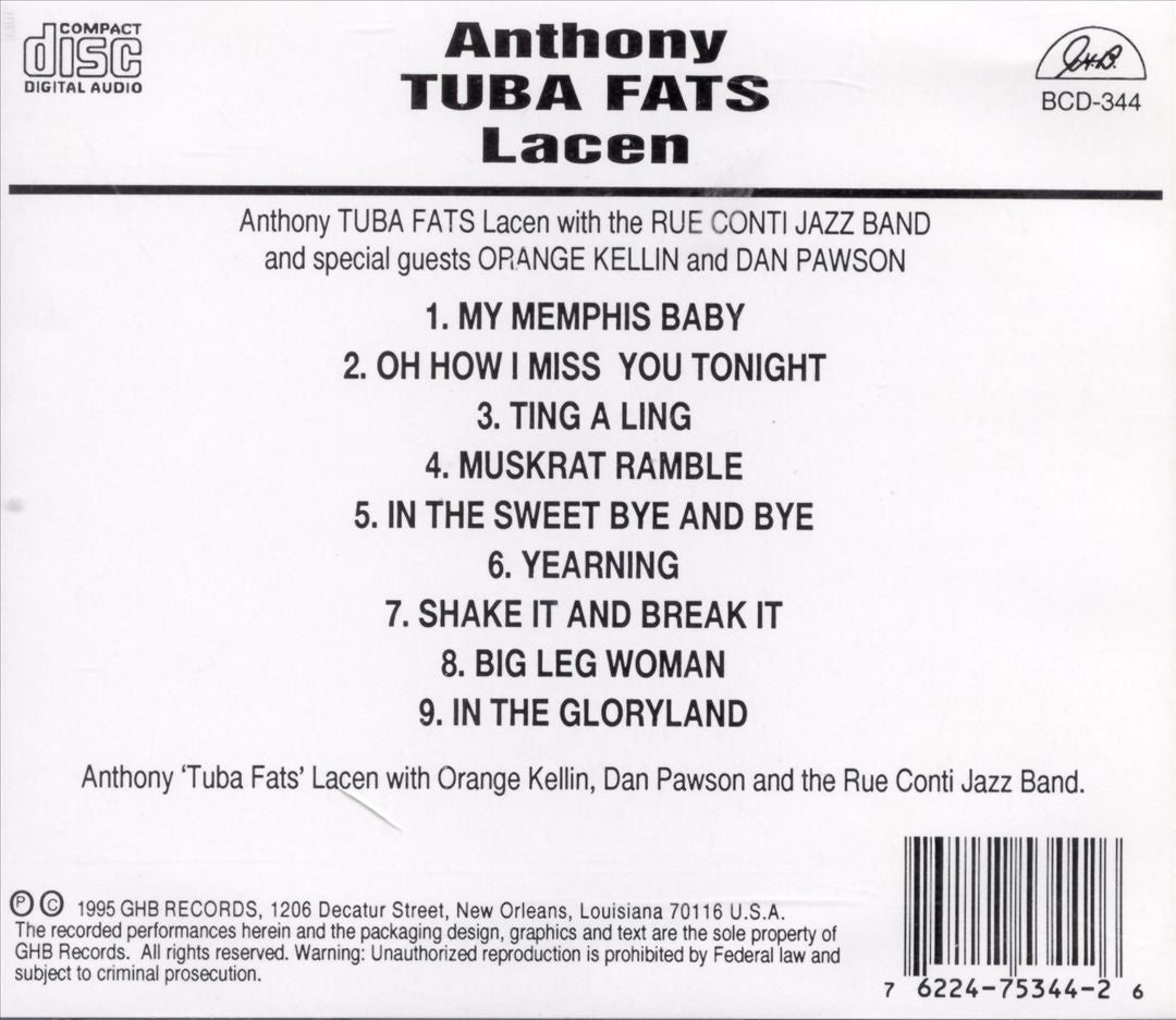 Anthony "Tuba Fats" Lacen cover art