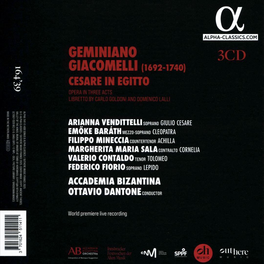 Giacomelli: Cesare in Egitto cover art