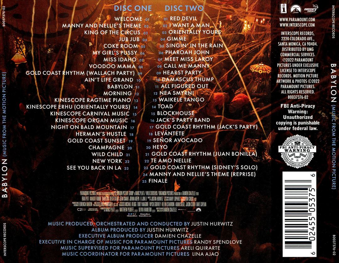 Babylon [Music From The Motion Picture] [2CD] cover art